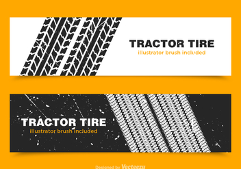 Free Tractor Tire Vector Banners - vector gratuit #379511 