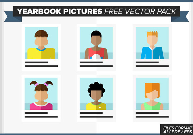 Yearbook Pictures Free Vector Pack - бесплатный vector #380551