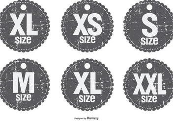 Grunge Style Size Badges - Kostenloses vector #384021