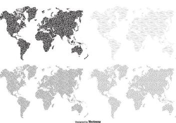 Textured World Maps - vector gratuit #384041 