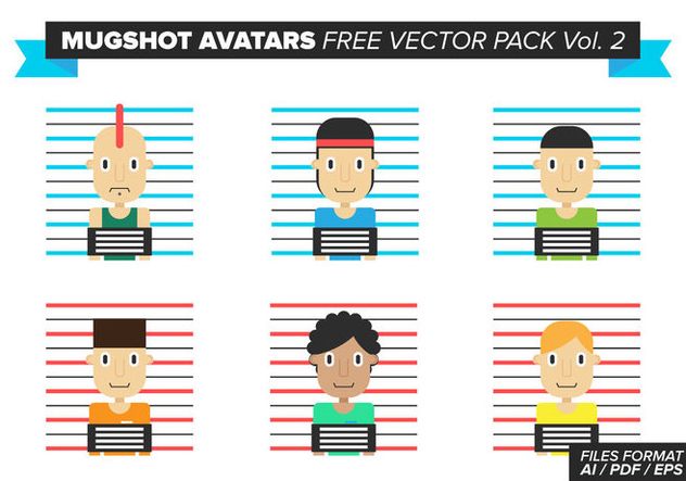 Mugshot Avatars Free Vector Pack Vol. 2 - бесплатный vector #384321