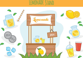 Free Lemonade Stand Vector - vector #386561 gratis