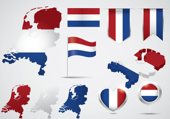 Free Netherlands Map - vector #387981 gratis