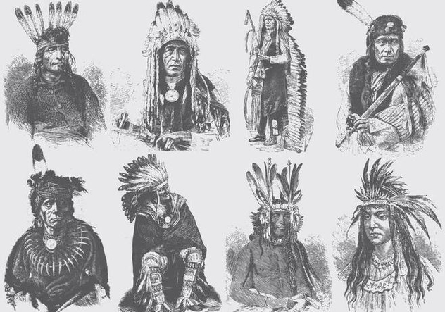 Native American People - бесплатный vector #387991