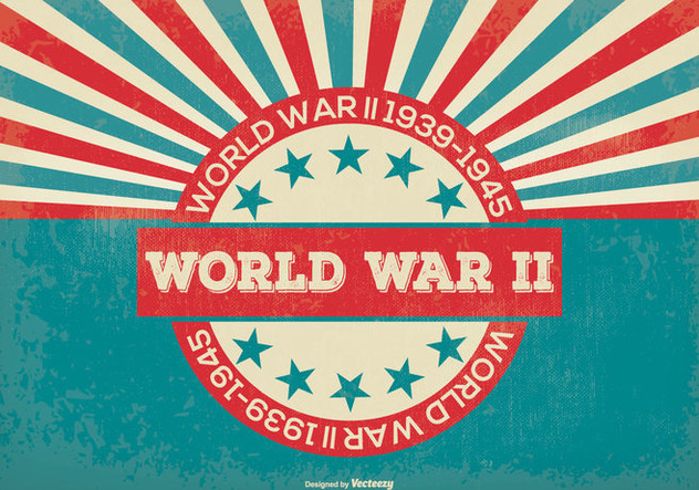 Retro Style World War 2 Background - vector #388271 gratis