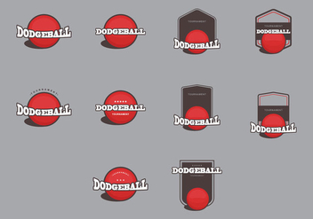 Dodge Ball Template Icon Set - vector gratuit #388451 