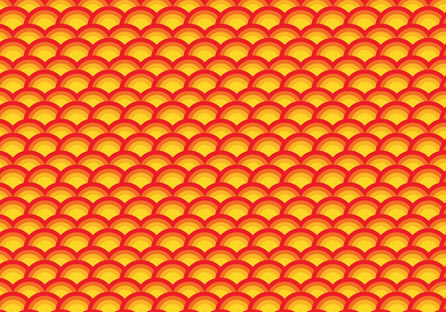 Orange scallop repeating pattern - Kostenloses vector #391151