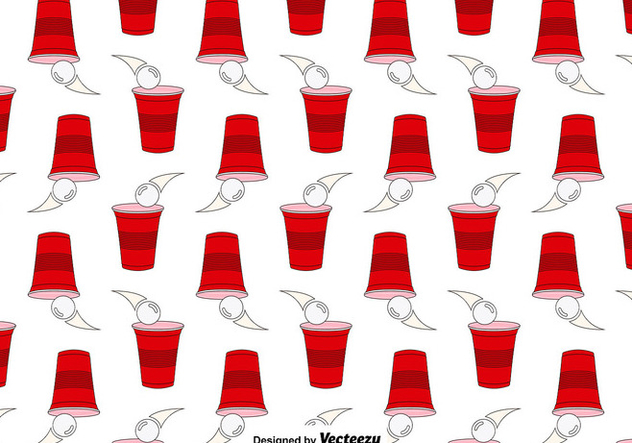 Vector Seamless Pattern Of Beer Pong Game - Kostenloses vector #391181