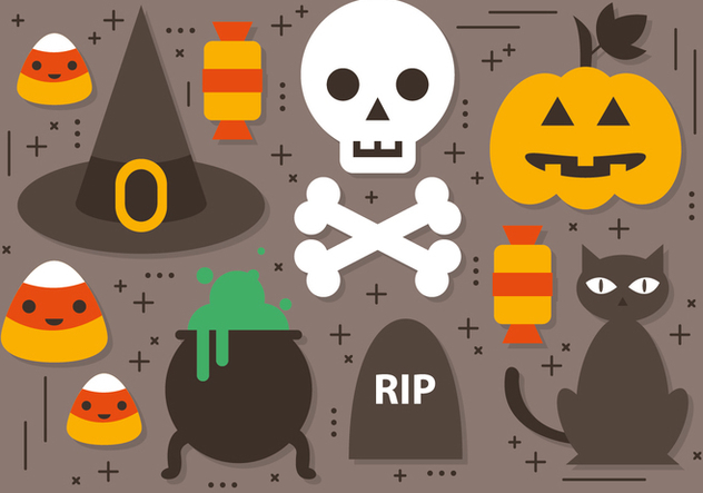 Free Halloween Elements Vector Collection - Free vector #391341