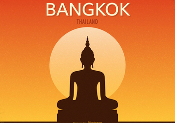 Free Retro Bangkok Vector Poster - vector gratuit #392241 
