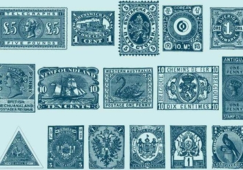 Vintage Stamps - бесплатный vector #392481