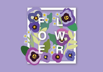 Floral Words - vector #392931 gratis
