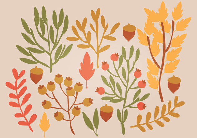 Vector Autumn Leaves - vector #393621 gratis