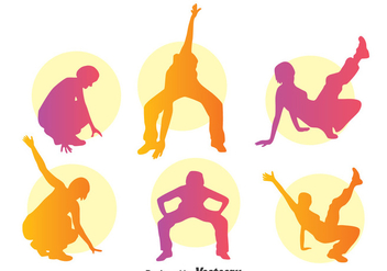Colorful Zumba Silhouette Vector - Free vector #396761