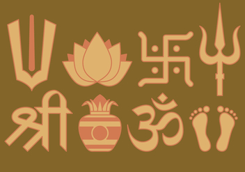 Hindu Symbols - vector #396881 gratis