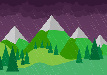 Free Vector Rainy Landscape - vector #397491 gratis