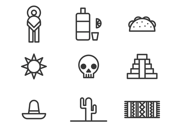 Mexican Icons - бесплатный vector #397701