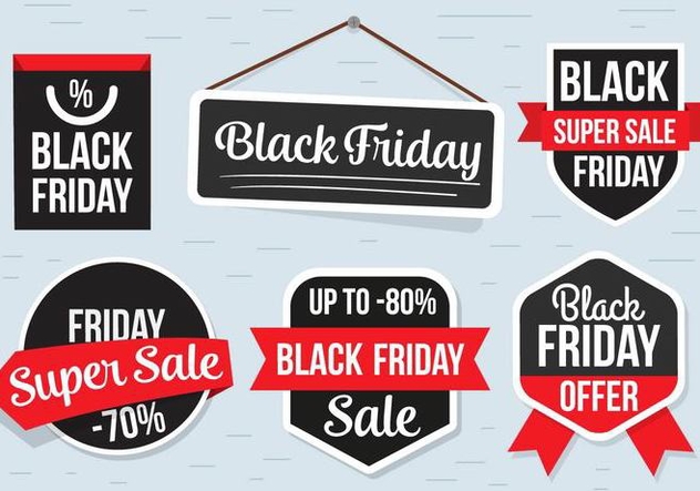 Free Black Friday Labels Vector - Free vector #398701