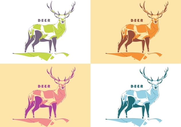 Popart Deer Vector - Free vector #398781