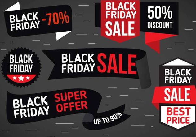 Free Vector Black Friday Labels - Free vector #400461