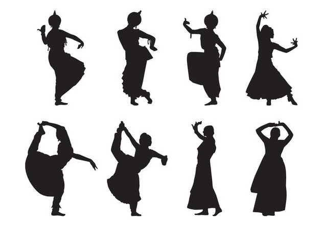 Free Indian Dance Silhouette Vector - Kostenloses vector #401591