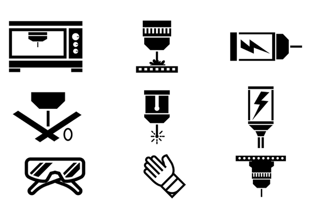 Laser Cut Vector Icons - Free vector #402091