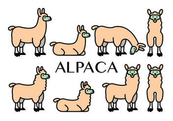 Alpaca vector icons - бесплатный vector #402641