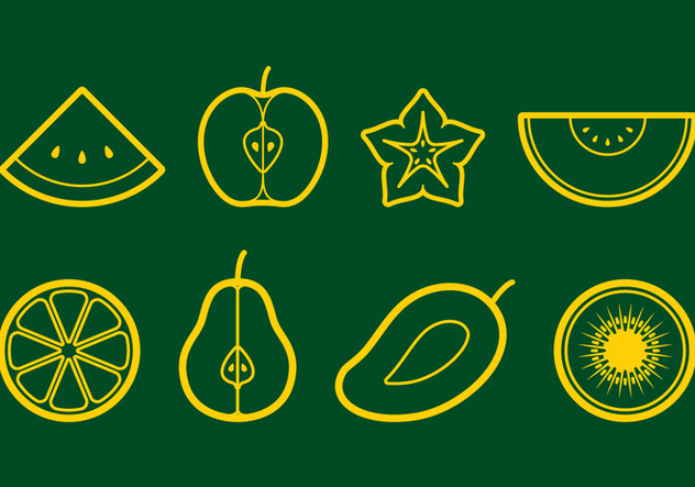 Fruit Icon Set - Kostenloses vector #405841