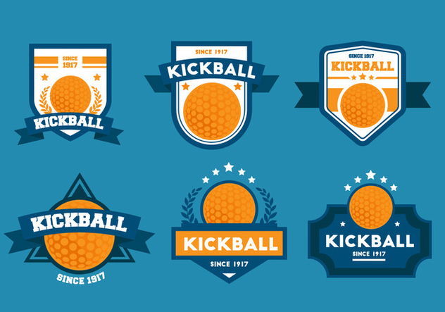 Kickball Vector Badge Sets - Free vector #406361