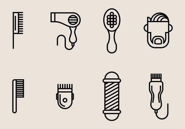 Hair Clippers Icons - vector gratuit #406841 
