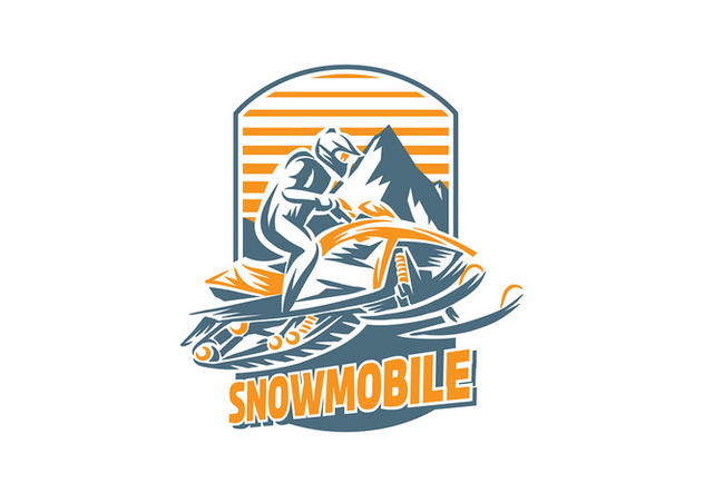 Snowmobile Handgraving Vector - Free vector #406981