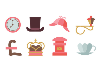 Icons on a theme of England - Free vector #408421