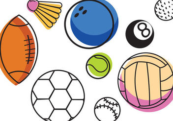 Free Sports Balls Vectors - Kostenloses vector #408801