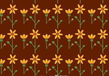 Flat Calendula Flowers Seamless Pattern - Free vector #409601