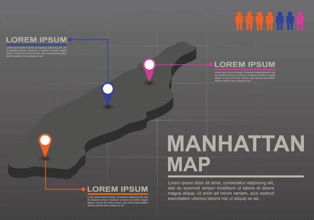 Free Manhattan Map Illustration - Free vector #410181