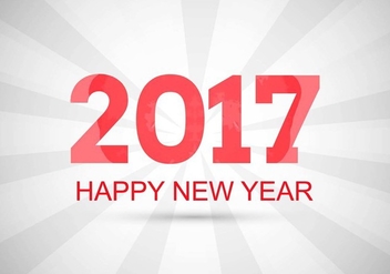 Free Vector New Year 2017 Background - vector gratuit #410691 