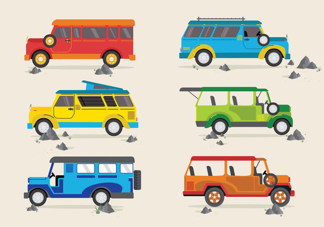 Jeepney Traditional Philippines Bus Vector - Free vector #411971
