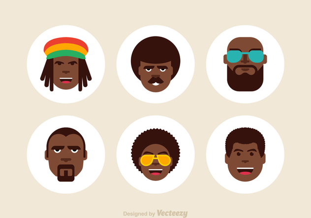 Free Afro Male Vector Icons - Free vector #412031