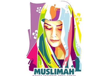Muslimah - Popart Portrait - бесплатный vector #412191