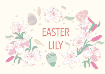 Easter Lily Frame Vector - Free vector #412481