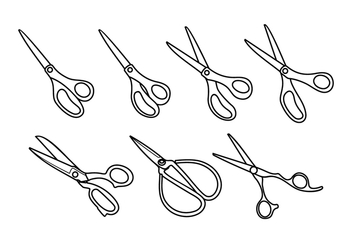 Scissors Outline Free Vector - Kostenloses vector #413511