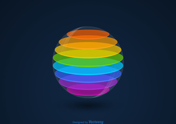 Free Vector 3D Colourful Sphere - Kostenloses vector #413851