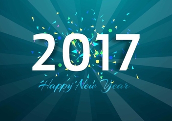 Free Vector New Year 2017 Background - vector #413861 gratis