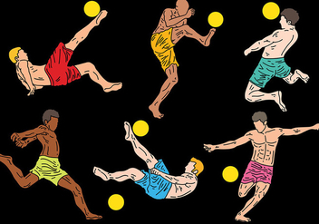 Free Beach Soccer Icons Vector - Free vector #414081
