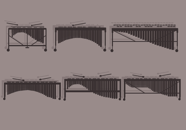 Marimba Front View Vector - бесплатный vector #415521