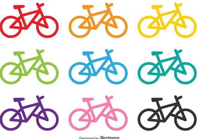 Bicycles Vector Shapes - vector gratuit #416991 