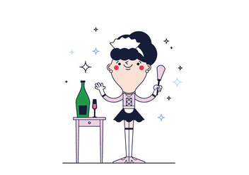Free French Maid Vector - vector gratuit #417491 
