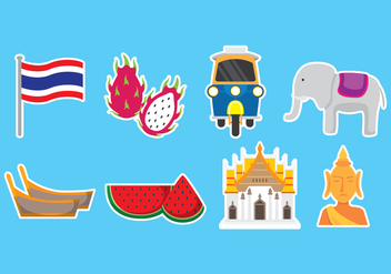 Bangkok Icons - vector #418981 gratis