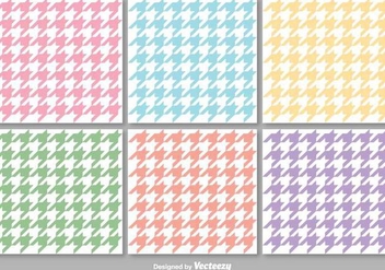 Vector Colorful Houndstooth Seamless Patterns Set - Kostenloses vector #419921
