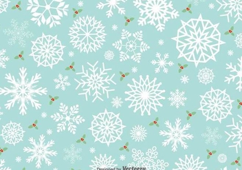 Minimal Snowflakes Vector Pattern - vector gratuit #419961 